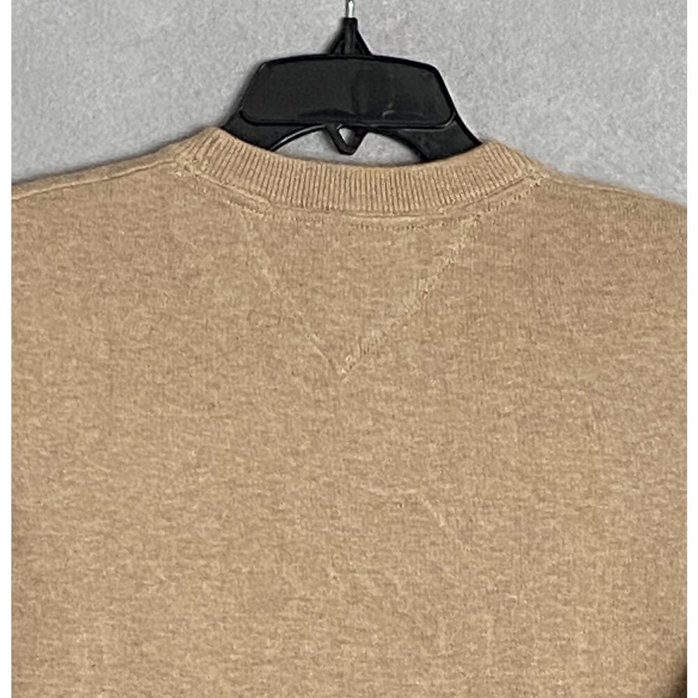 Tommy Hilfiger Men's XS Signature Crew Neck Sweater Embroidered Logo Beige NEW - Picture 7 of 12